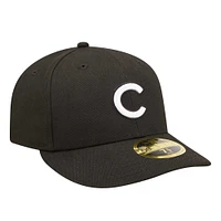 Men's New Era Black Chicago Cubs Low Profile 59FIFTY Fitted Hat