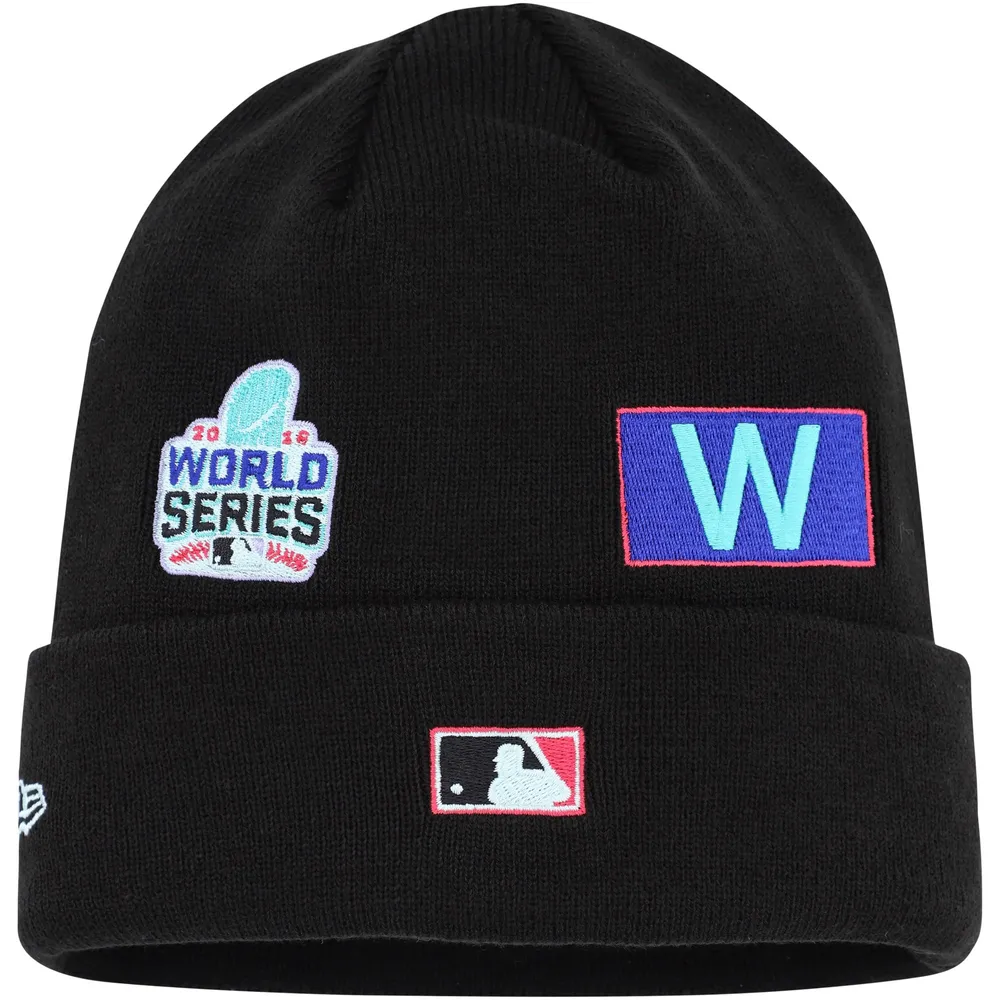 Bonnet en tricot à revers Polar Lights Chicago Cubs New Era pour homme, noir