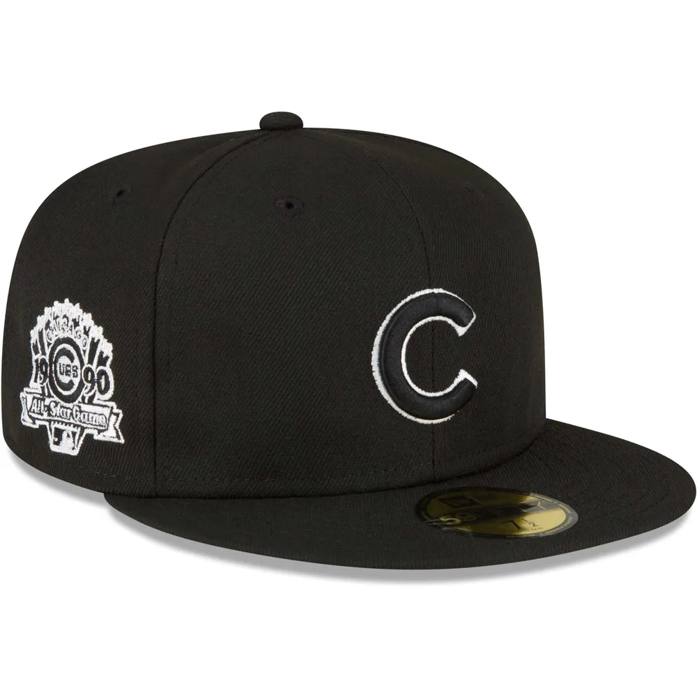 New Era Men's New Era Black Chicago Cubs Sidepatch 59FIFTY Fitted