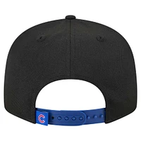 Men's New Era Black Chicago Cubs Splatter 9FIFTY Snapback Hat