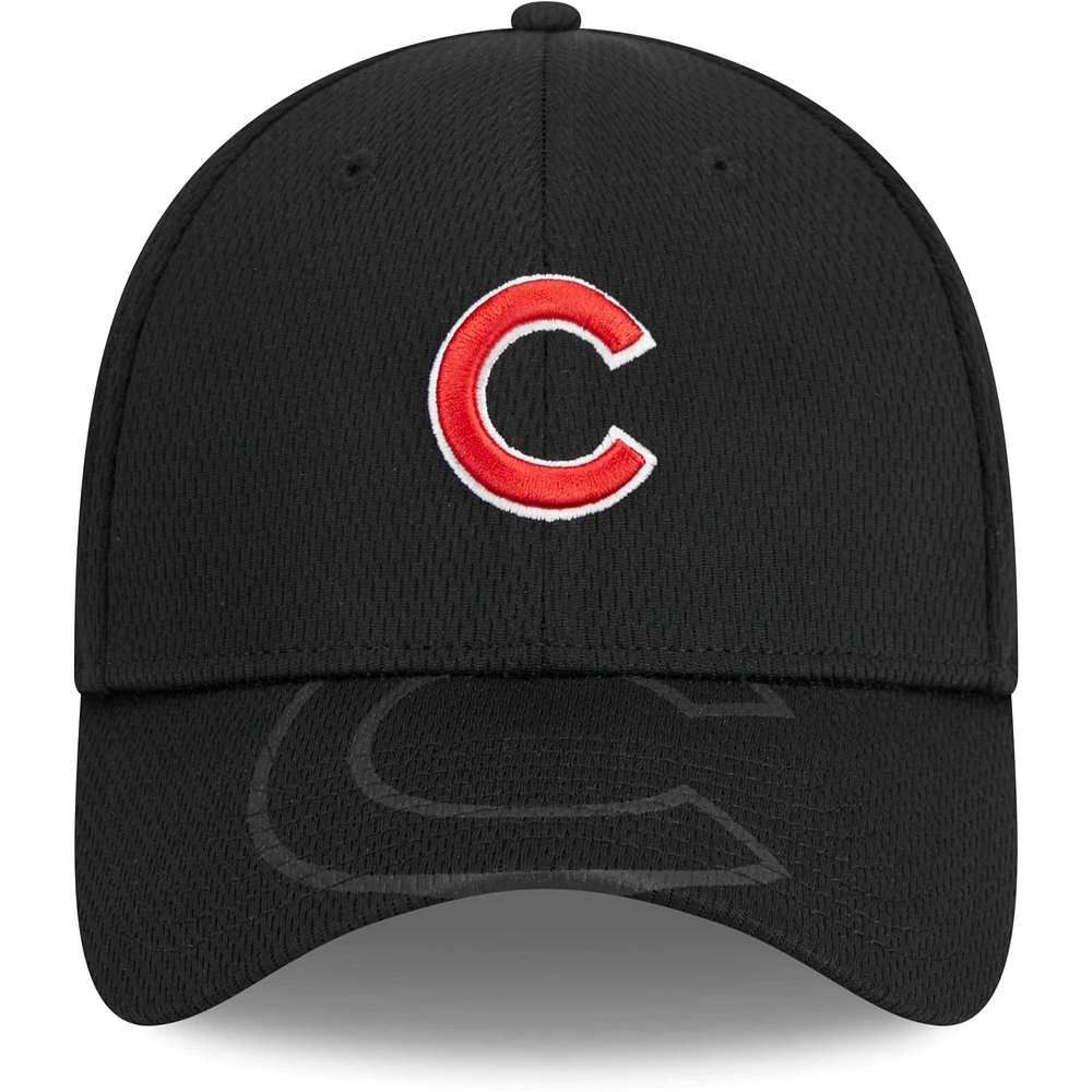 Casquette Flex Visor 39THIRTY des Cubs de Chicago New Era pour homme, noire