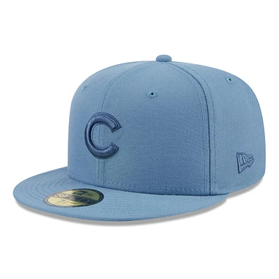 Casquette ajustée 59FIFTY de couleur printanière des Chicago Cubs New Era pour hommes, bleu