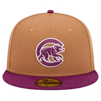 Men's New Era Brown/Purple Chicago Cubs Two-Tone Color Pack 59FIFTY Fitted Hat