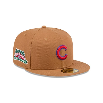 Casquette ajustée 59FIFTY marron des Chicago Cubs New Era pour hommes