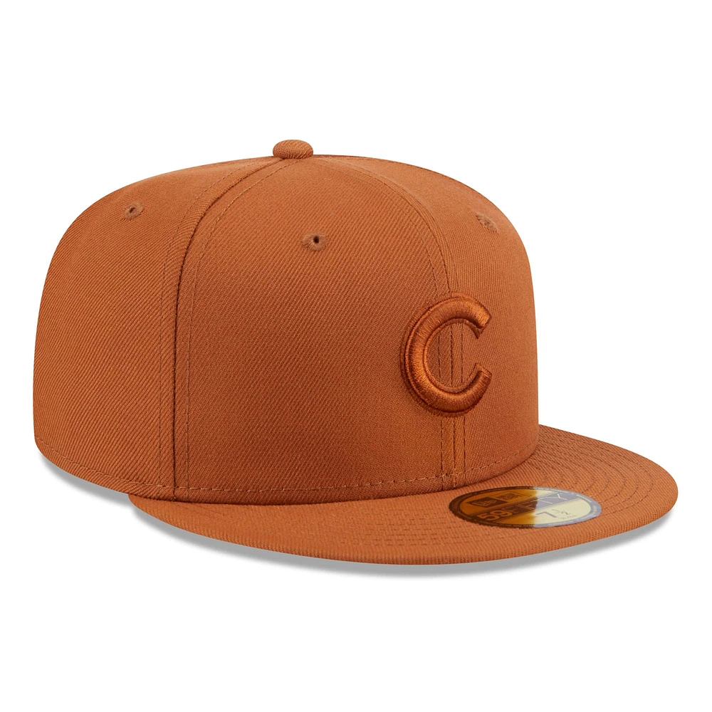 Casquette ajustée 59FIFTY marron New Era des Chicago Cubs pour hommes