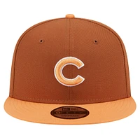 Men's New Era Brown Chicago Cubs Spring Color Two-Tone 9FIFTY Snapback Hat