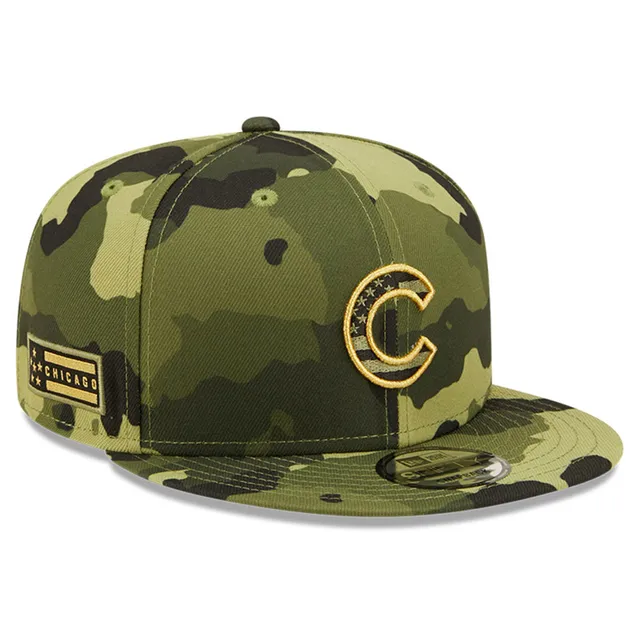 New Era / Men's Armed Forces Day 2022 Chicago Cubs Camo 39Thirty Stretch  Fit Hat