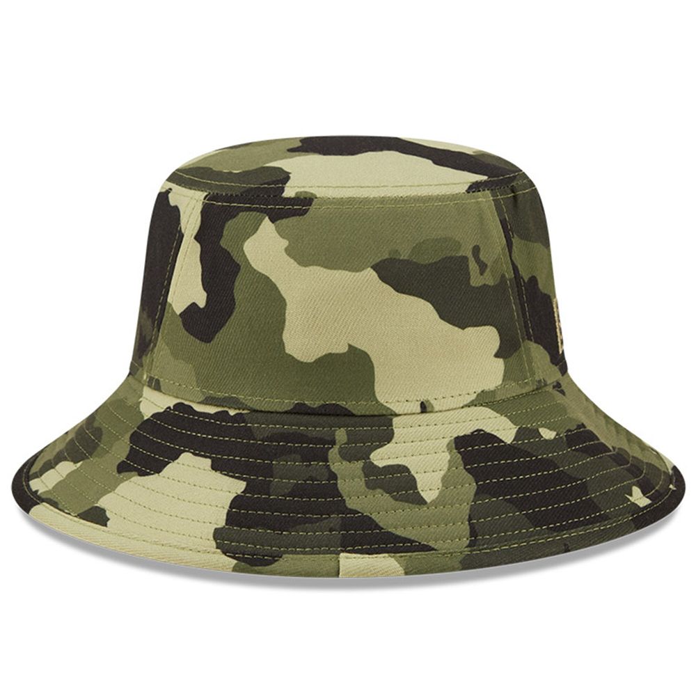 Men's New Era Camo Chicago Cubs 2022 Armed Forces Day Bucket Hat