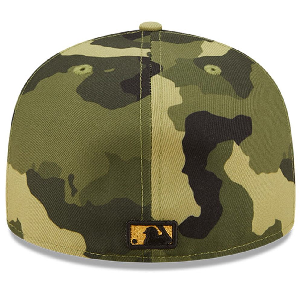 Men's New Era Camo Chicago Cubs 2022 Armed Forces Day On-Field 59FIFTY Fitted Hat