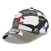 Men's New Era Camo Chicago Cubs Black Camo 9TWENTY Adjustable Hat