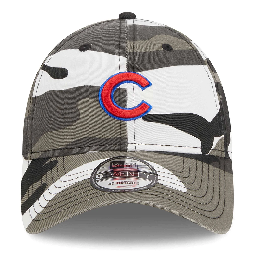 Men's New Era Camo Chicago Cubs Black Camo 9TWENTY Adjustable Hat