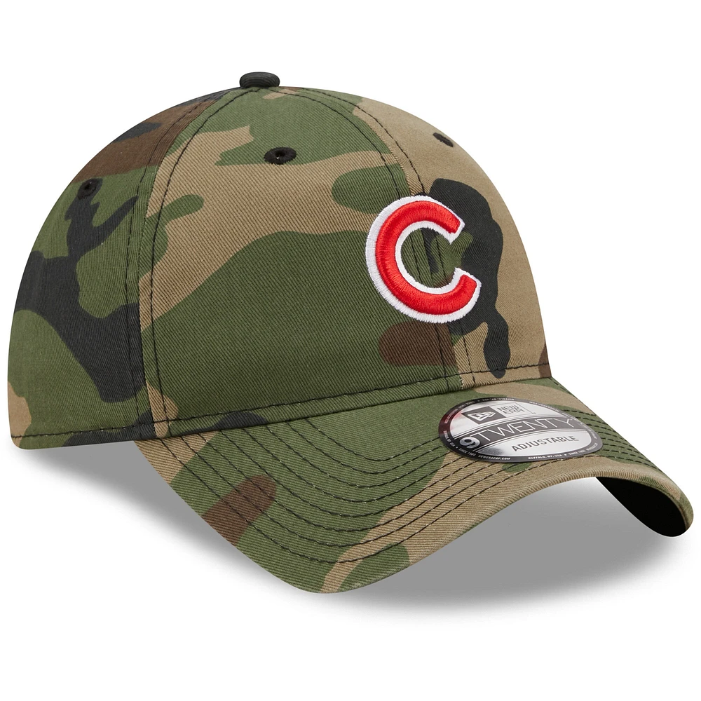 Casquette ajustable New Era Camo Chicago Cubs Woodland Core Classic 9TWENTY pour homme