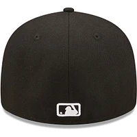 Men's New Era Chicago Cubs Black & White Low Profile 59FIFTY Fitted Hat