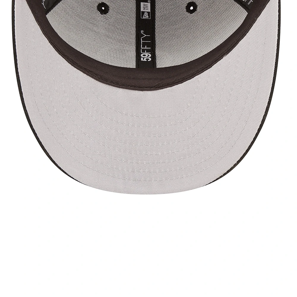 Men's New Era Chicago Cubs Black & White Low Profile 59FIFTY Fitted Hat