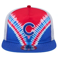 Men's New Era Chicago Cubs Tie-Dye Golfer Trucker Adjustable Hat