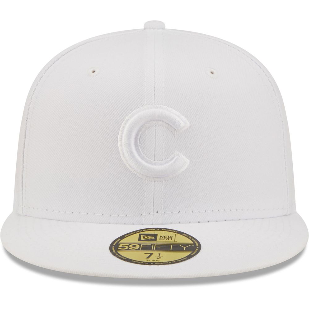 Men's New Era Chicago Cubs White on 59FIFTY Fitted Hat