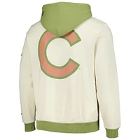 Sweat à capuche Color Pop New Era crème/vert pour hommes des Chicago Cubs