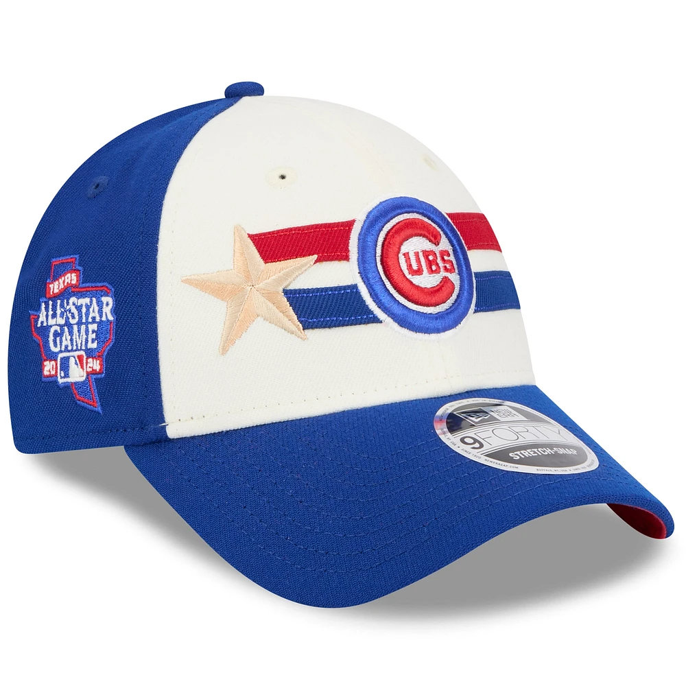 Casquette réglable 9FORTY New Era crème/Royal Chicago Cubs 2024 MLB All-Star Game pour hommes