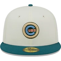 Casquette ajustée New Era 59FIFTY Chrome Chicago Cubs pour homme