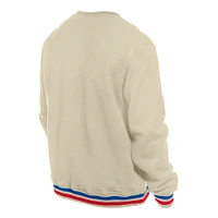 Sweat-shirt à enfiler rétro Chicago Cubs de New Era pour homme, couleur crème