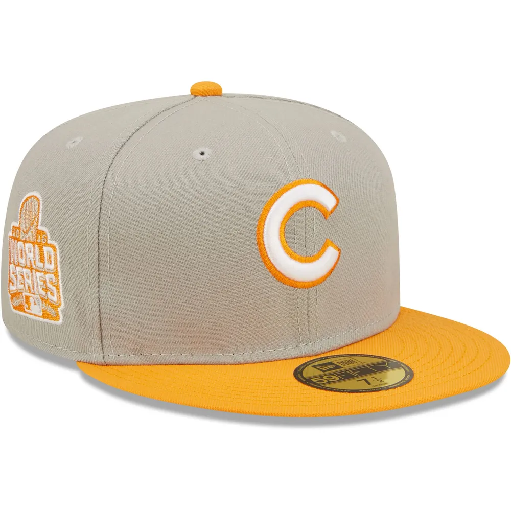 Lids Chicago Cubs New Era 2016 World Series Cooperstown Collection  Undervisor 59FIFTY Fitted Hat - Gray/Orange