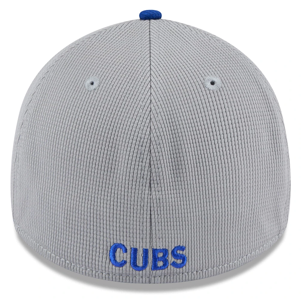 Men's New Era  Gray/Royal Chicago Cubs 2025 Batting Practice 39THIRTY Flex Hat