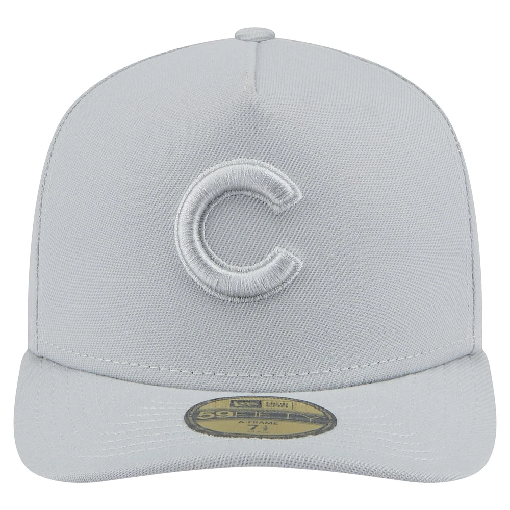Men's New Era  Gray Chicago Cubs Colorpack 59FIFTY Fitted Hat