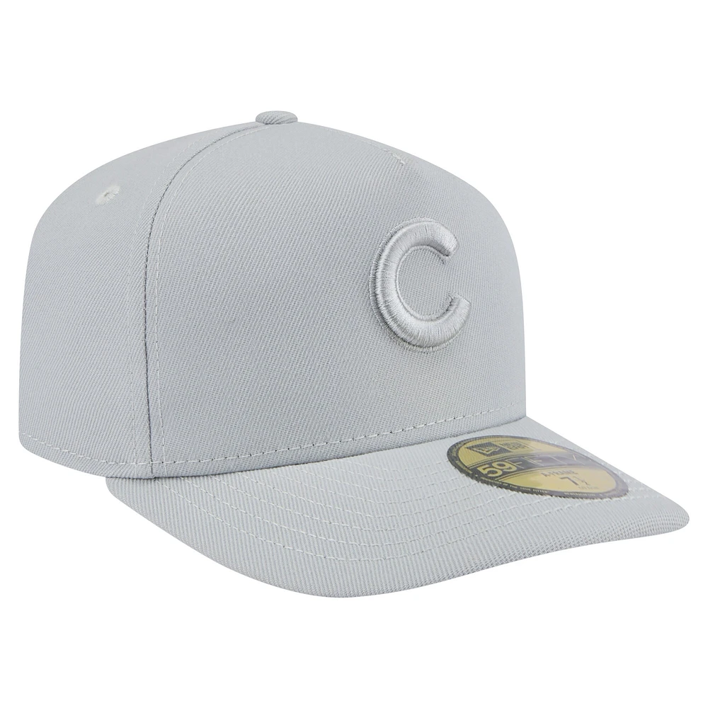 Men's New Era  Gray Chicago Cubs Colorpack 59FIFTY Fitted Hat