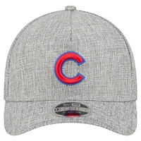 Casquette ajustable 9FORTY en coton tissé gris New Era pour homme, Chicago Cubs, M-Crown A-Frame