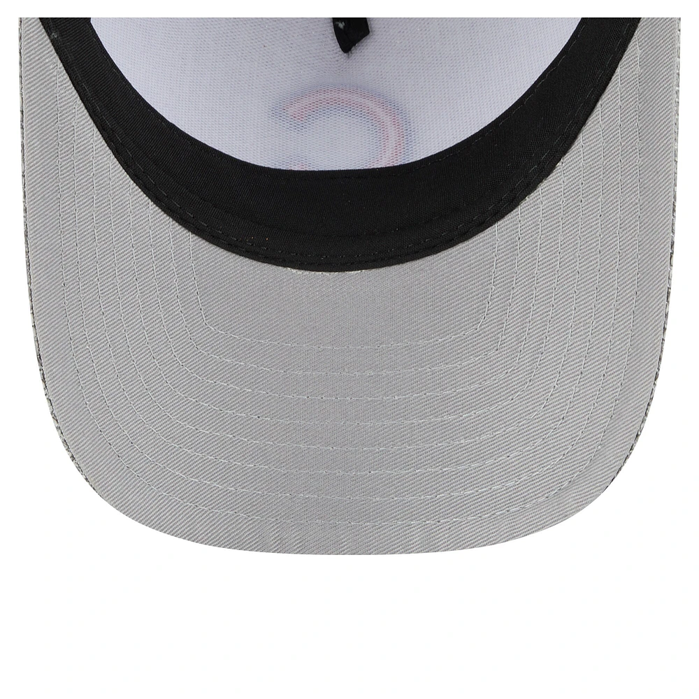 Casquette ajustable 9FORTY en coton tissé gris New Era pour homme, Chicago Cubs, M-Crown A-Frame