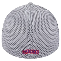 Men's New Era  Gray Chicago Cubs Linear 39THIRTY Flex-Fit Hat