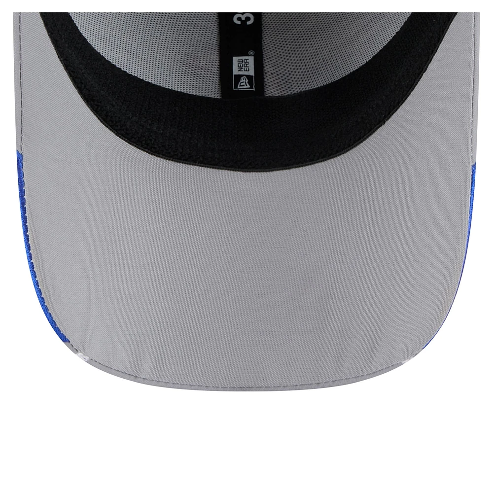 Men's New Era  Gray Chicago Cubs Linear 39THIRTY Flex-Fit Hat
