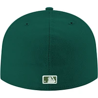 Casquette ajustée 59FIFTY pour homme des Chicago Cubs New Era verte avec logo blanc