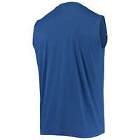 Men's New Era Heathered Royal Chicago Cubs Muscle Tank Top