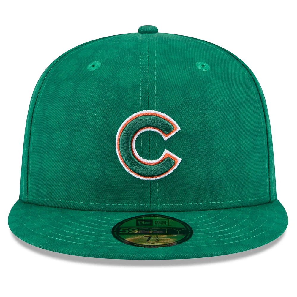 Men's New Era Kelly Green Chicago Cubs St. Patrick's Day 59FIFTY Fitted Hat