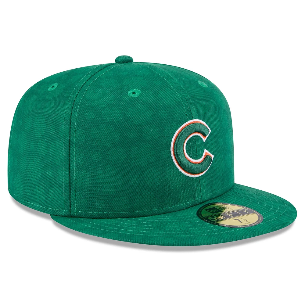 Men's New Era Kelly Green Chicago Cubs St. Patrick's Day 59FIFTY Fitted Hat