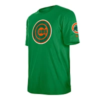 Men's New Era  Kelly Green Chicago Cubs St. Patrick's Day Shamrock Fill T-Shirt