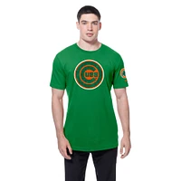 Men's New Era  Kelly Green Chicago Cubs St. Patrick's Day Shamrock Fill T-Shirt