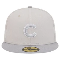 Men's New Era Khaki/Gray Chicago Cubs Two-Tone Color Pack 59FIFTY Fitted Hat