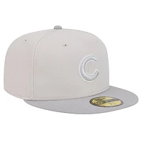 Men's New Era Khaki/Gray Chicago Cubs Two-Tone Color Pack 59FIFTY Fitted Hat