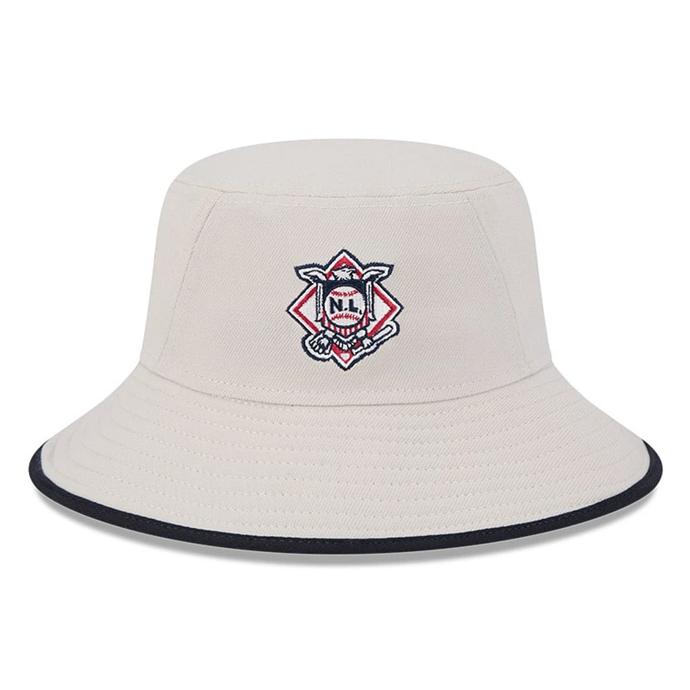 Men's New Era  Khaki Chicago Cubs 2024 Fourth of July Bucket Hat