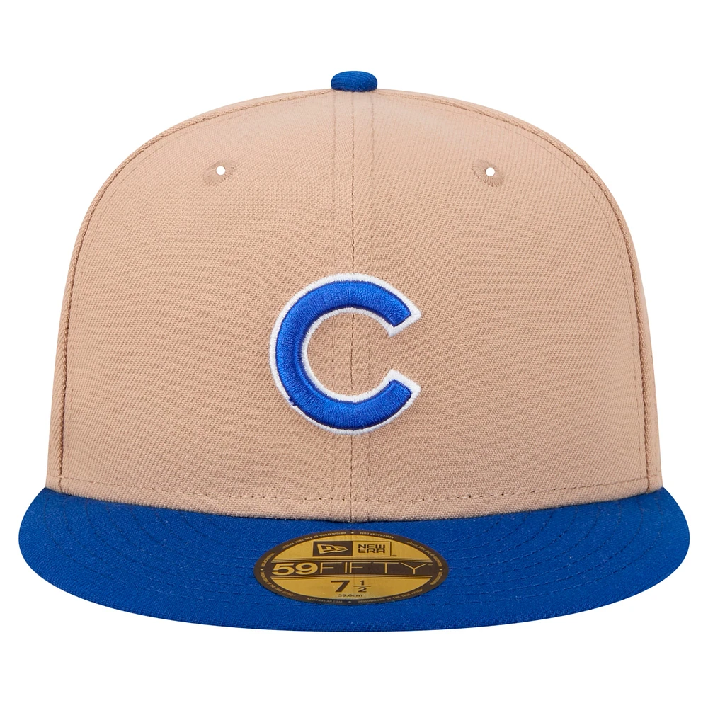 Men's New Era Khaki Chicago Cubs 59FIFTY Fitted Hat