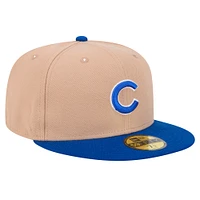Men's New Era Khaki Chicago Cubs 59FIFTY Fitted Hat