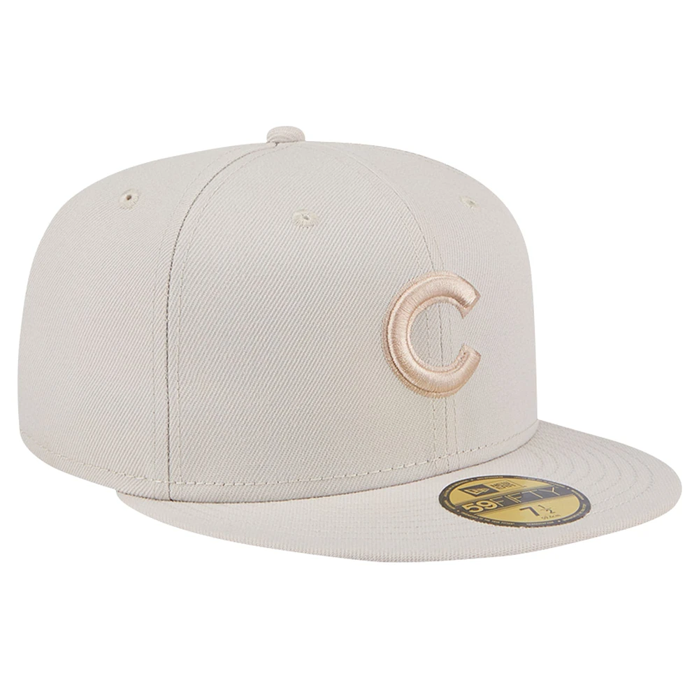 Casquette ajustée 59FIFTY kaki New Era pour hommes des Chicago Cubs Color Pack