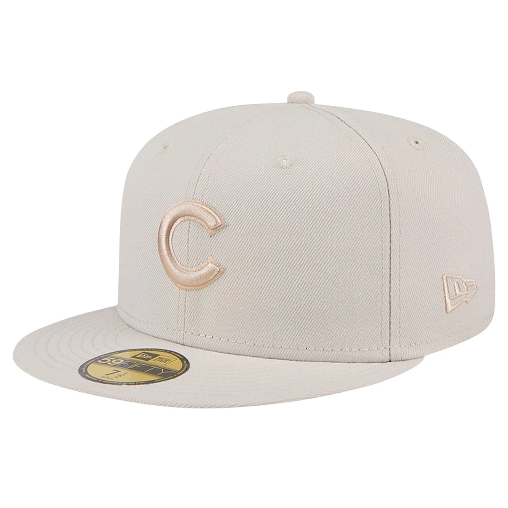 Casquette ajustée 59FIFTY kaki New Era pour hommes des Chicago Cubs Color Pack