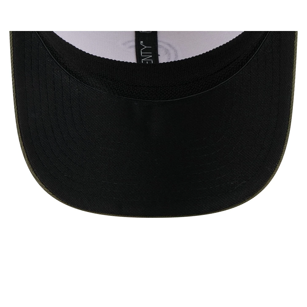 Men's New Era Light Beige/Olive Chicago Cubs 2025 Armed Forces Day 9SEVENTY Stretch-Snap Hat