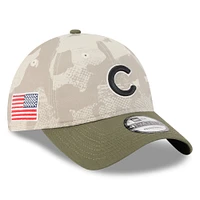 Men's New Era Light Beige/Olive Chicago Cubs 2025 Armed Forces Day 9TWENTY Adjustable Hat