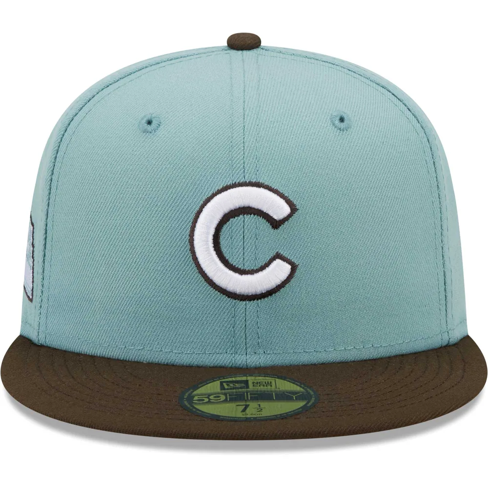 Casquette ajustée 59FIFTY Chicago Cubs Beach Kiss New Era pour homme, bleu clair/marron