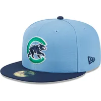 Casquette ajustée 59FIFTY pour homme avec sous-visière verte des Cubs de Chicago bleu clair/bleu marine New Era