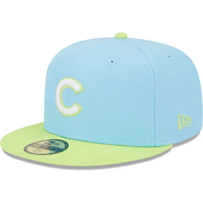 Men's New Era Light Blue/Brown Chicago Cubs Beach Kiss 59FIFTY Fitted Hat